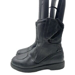 Sidi Motorcyle Boots Men SZ US 11.5 EU 46 Black Leather Side Zip Riding Touring